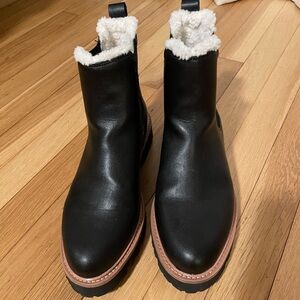 Women's Black Leather Ankle Boots